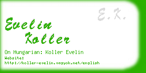 evelin koller business card